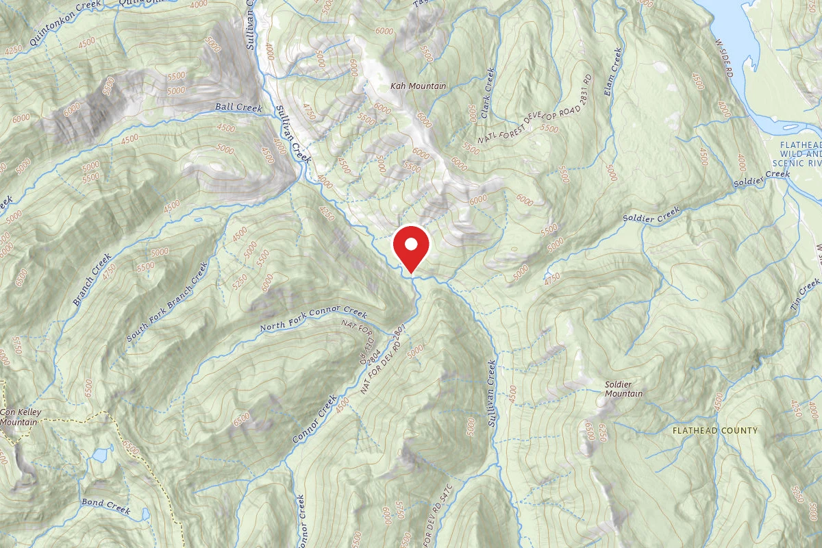 Flathead Dispersed Campsite RD547 SULLIVAN CR #1