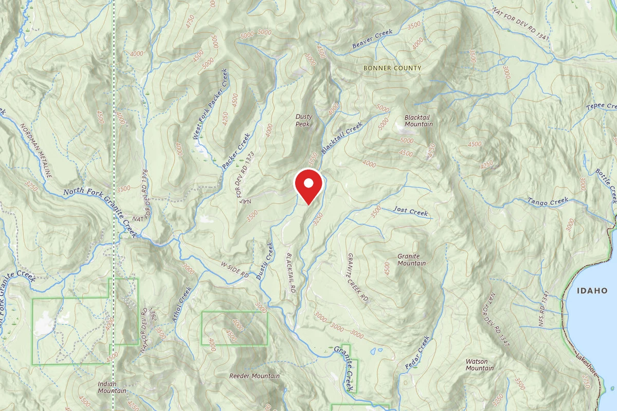 Idaho Panhandle Dispersed Campsite 1341-001