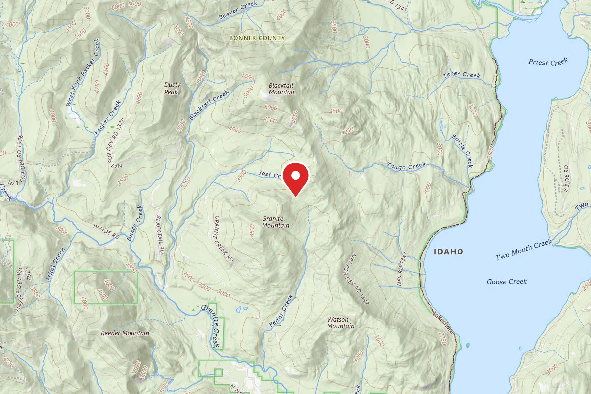 Idaho Panhandle Dispersed Campsite TANGO-003