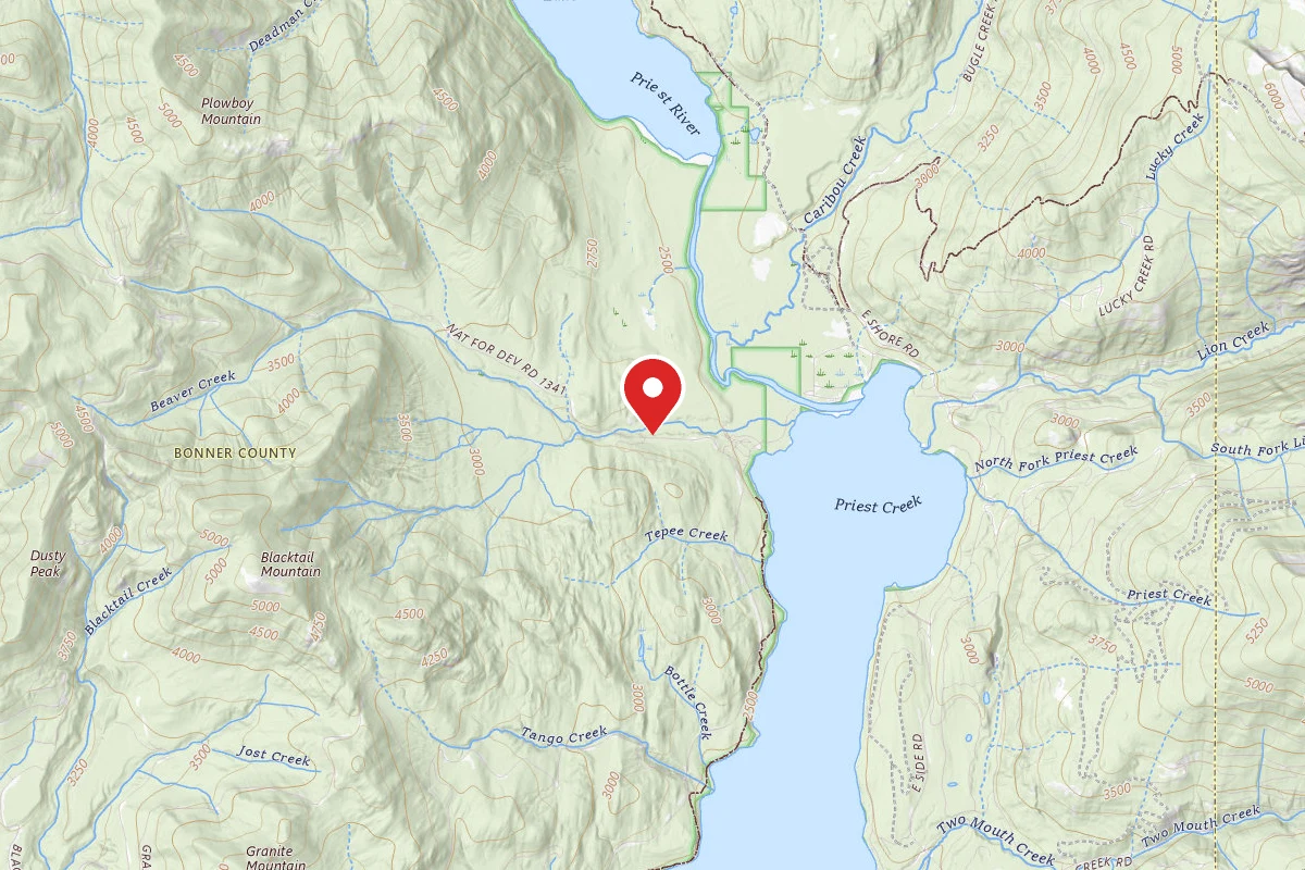 Idaho Panhandle Dispersed Campsite 1341-004