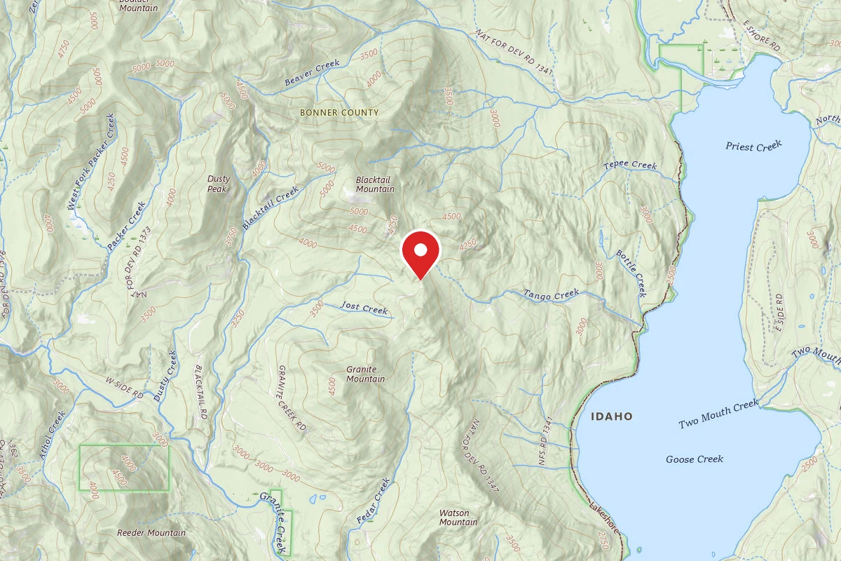 Idaho Panhandle Dispersed Campsite TANGO-004
