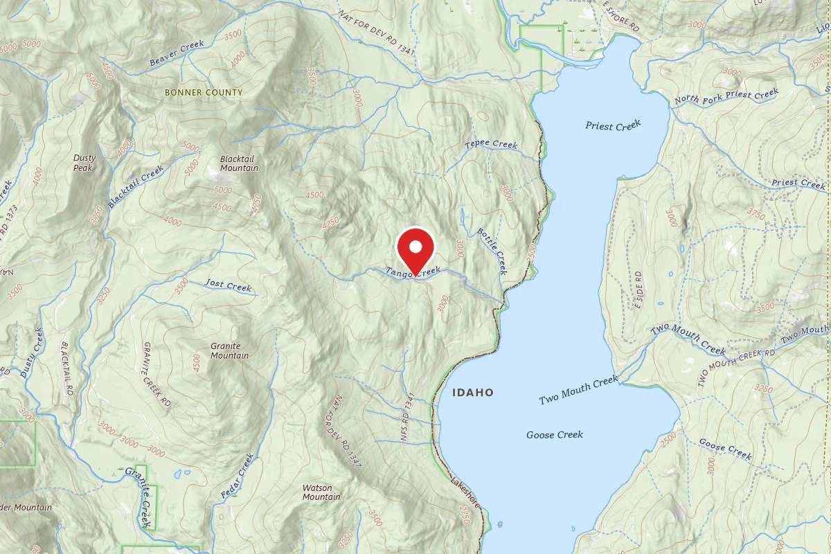 Idaho Panhandle Dispersed Campsite TANGO-005