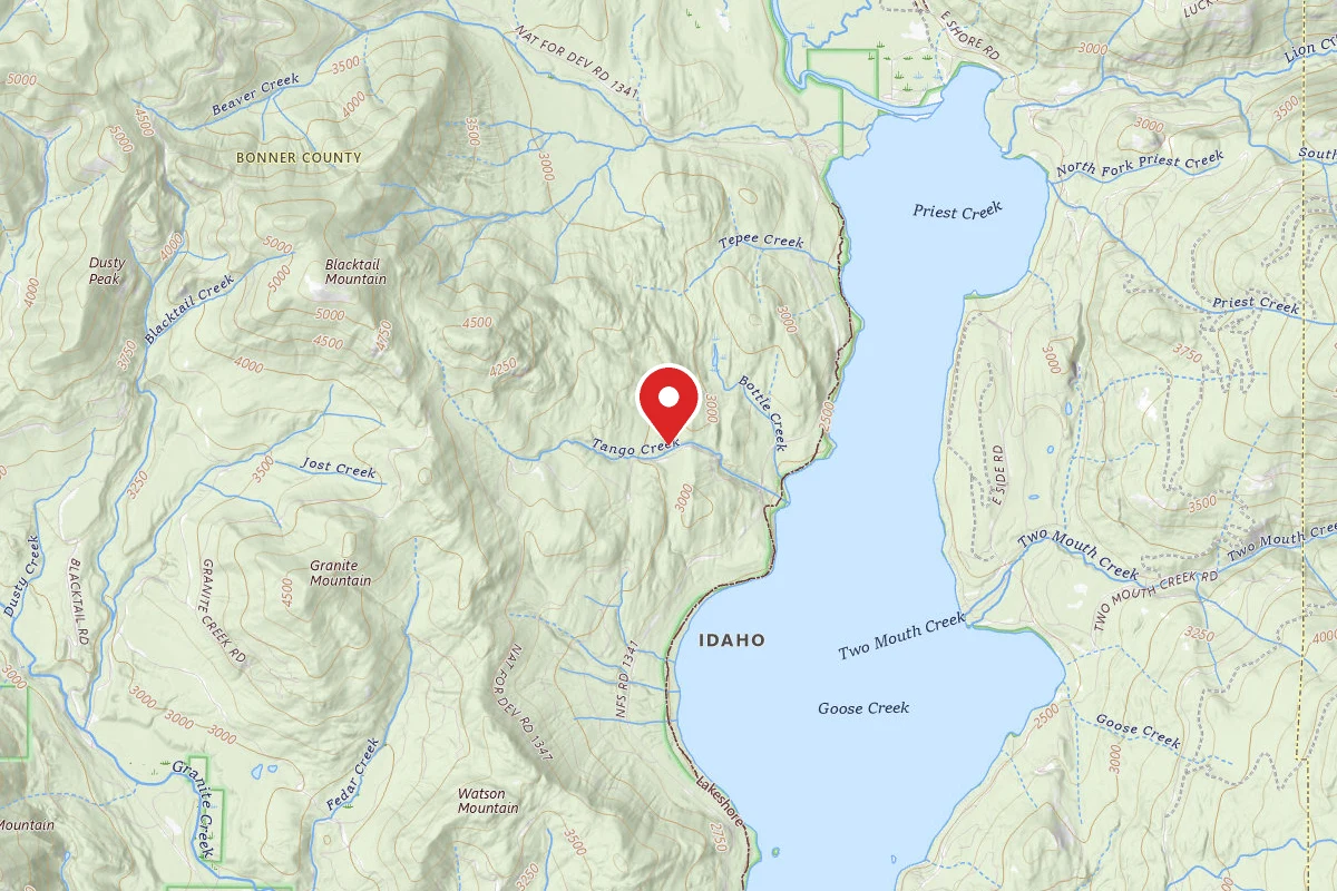 Idaho Panhandle Dispersed Campsite TANGO-006