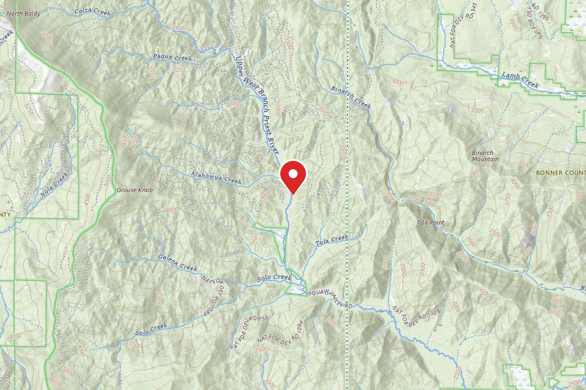 Idaho Panhandle Dispersed Campsite SQAW VALLEY 4