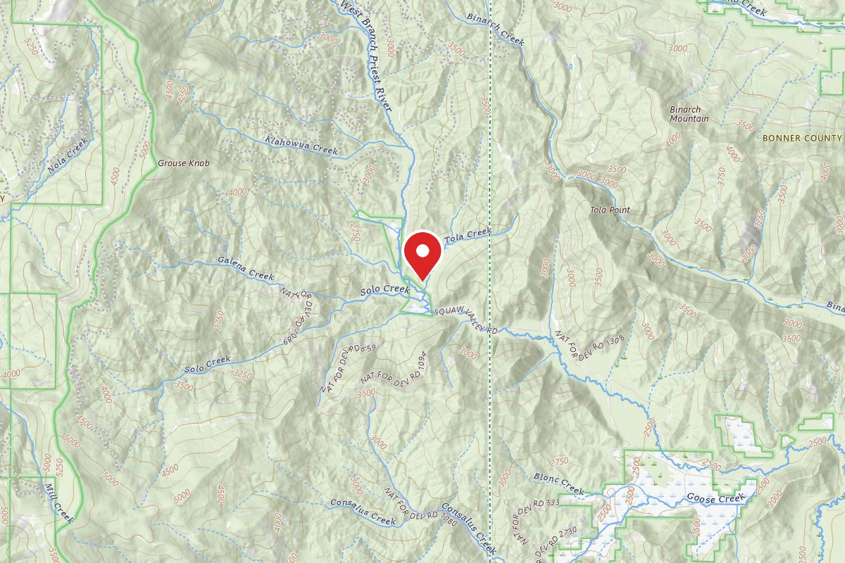 Idaho Panhandle Dispersed Campsite SQAW VALLEY 08