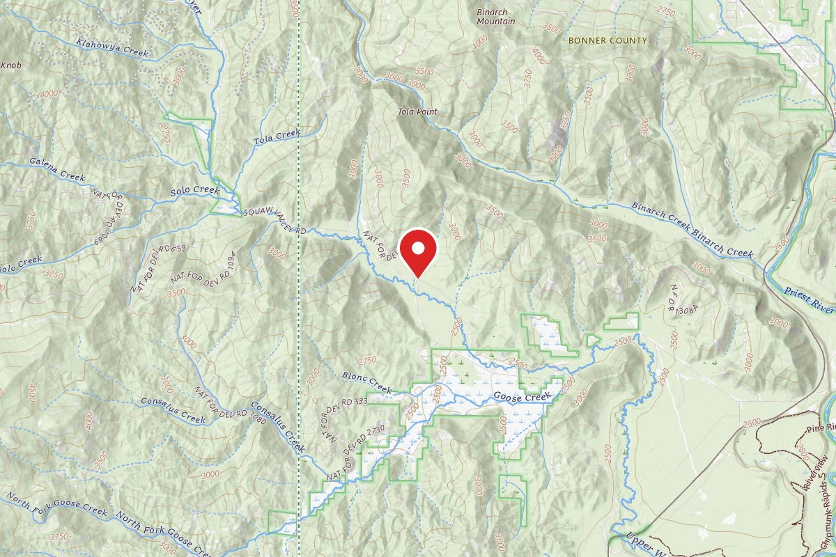 Idaho Panhandle Dispersed Campsite SQAW VALLEY-010