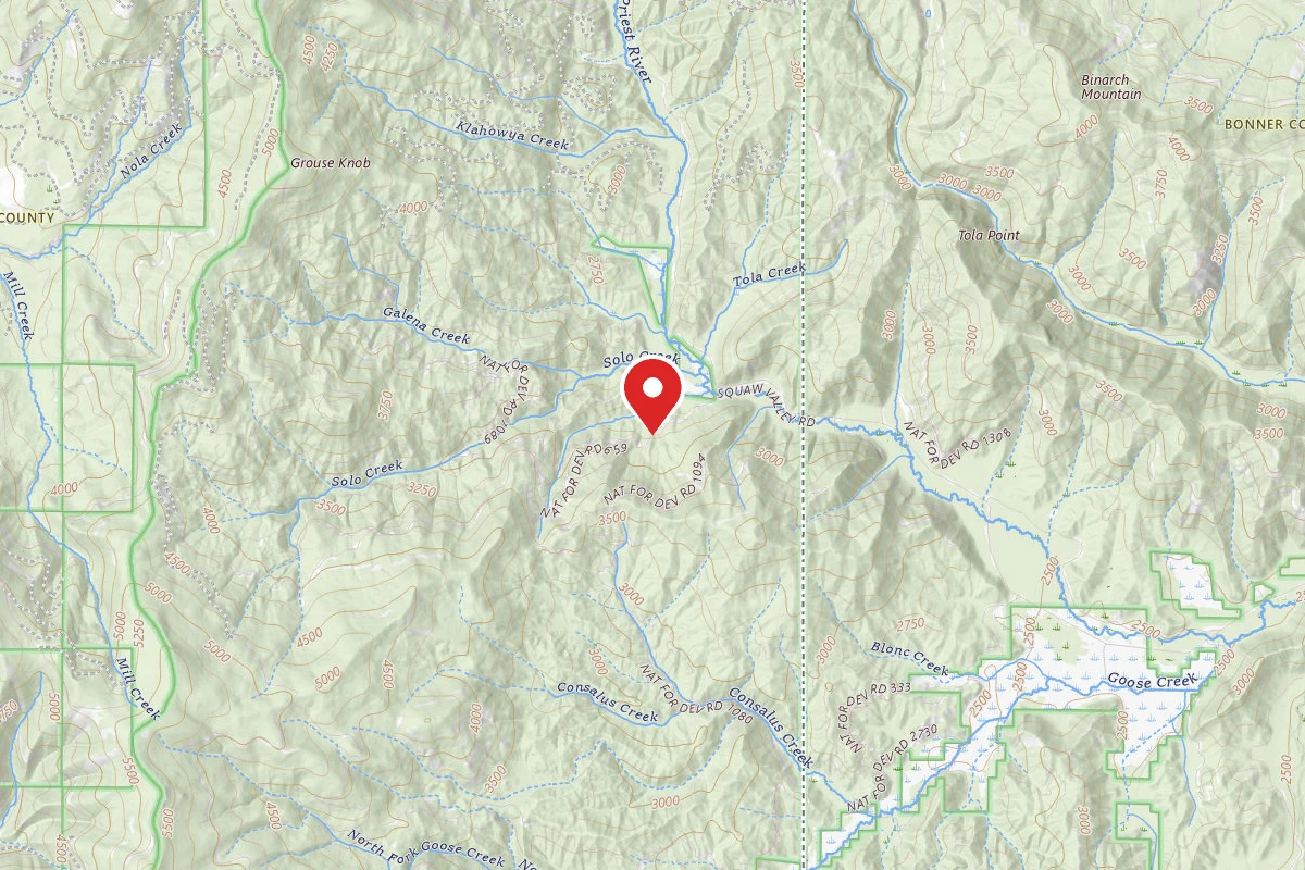 Idaho Panhandle Dispersed Campsite RD 659-01