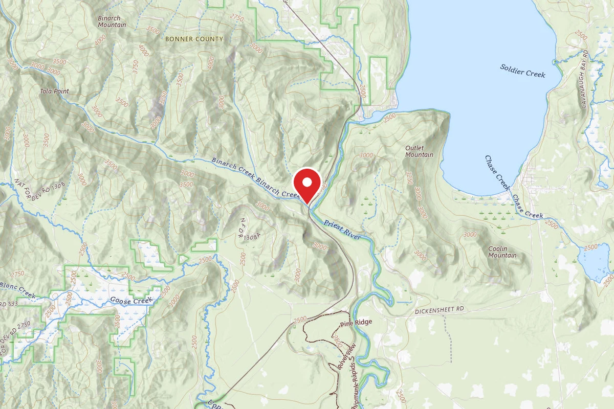 Idaho Panhandle Dispersed Campsite BINARCH-002