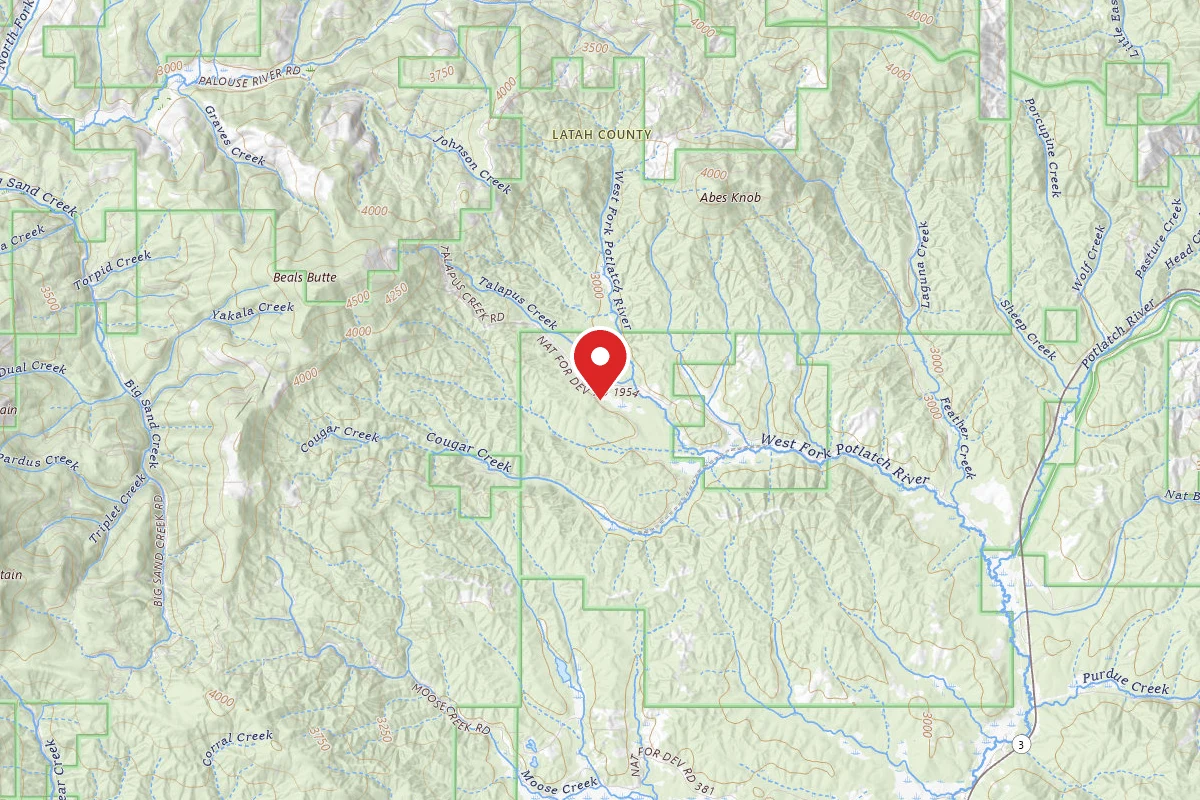 Nez Perce-Clearwater Dispersed Campsite PAL4700RD 01