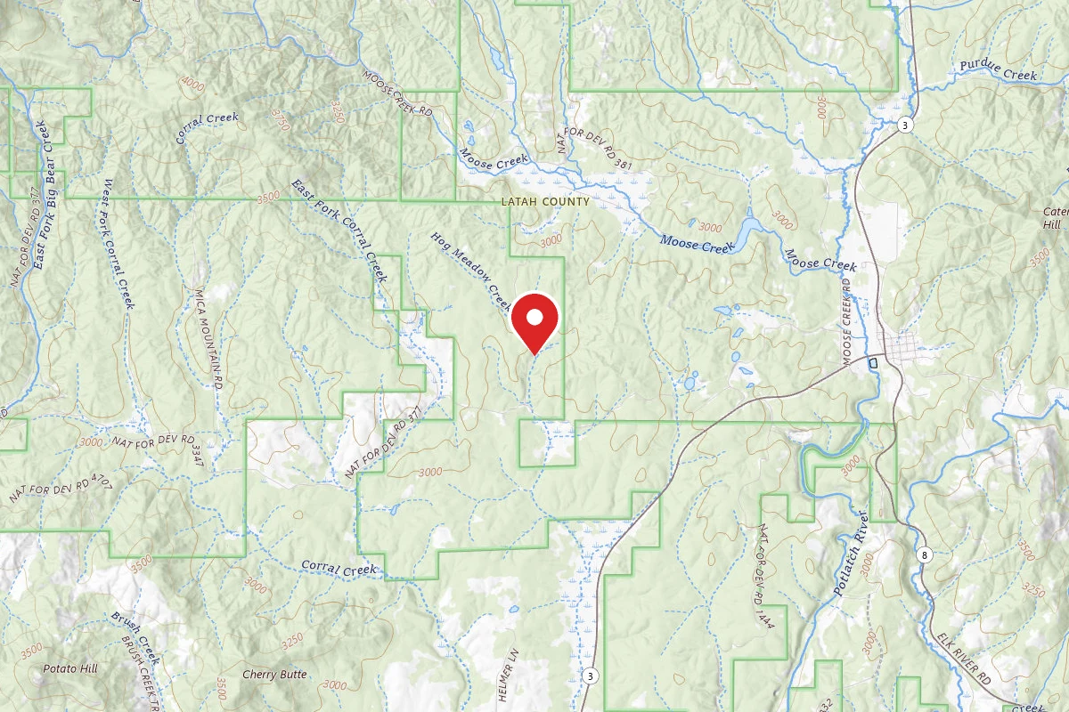 Nez Perce-Clearwater Dispersed Campsite PAL3815RD 02A