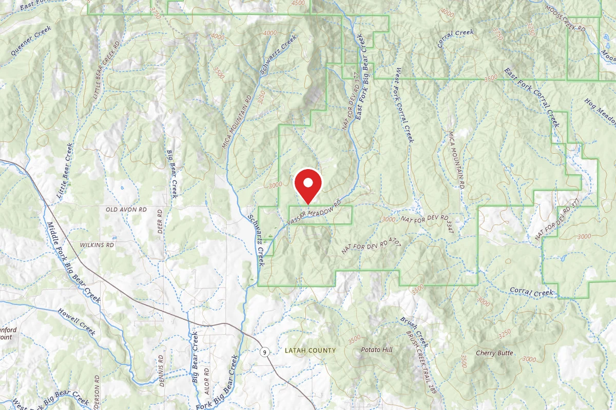 Nez Perce-Clearwater Dispersed Campsite PAL3347RD 01A