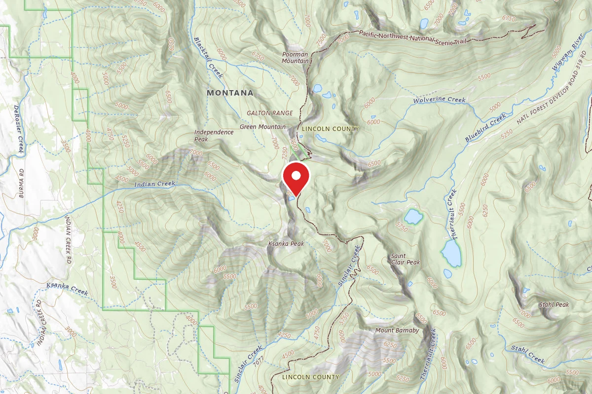 Kootenai Dispersed Campsite BLUEBIRD LAKE DISPERSED SITE 26