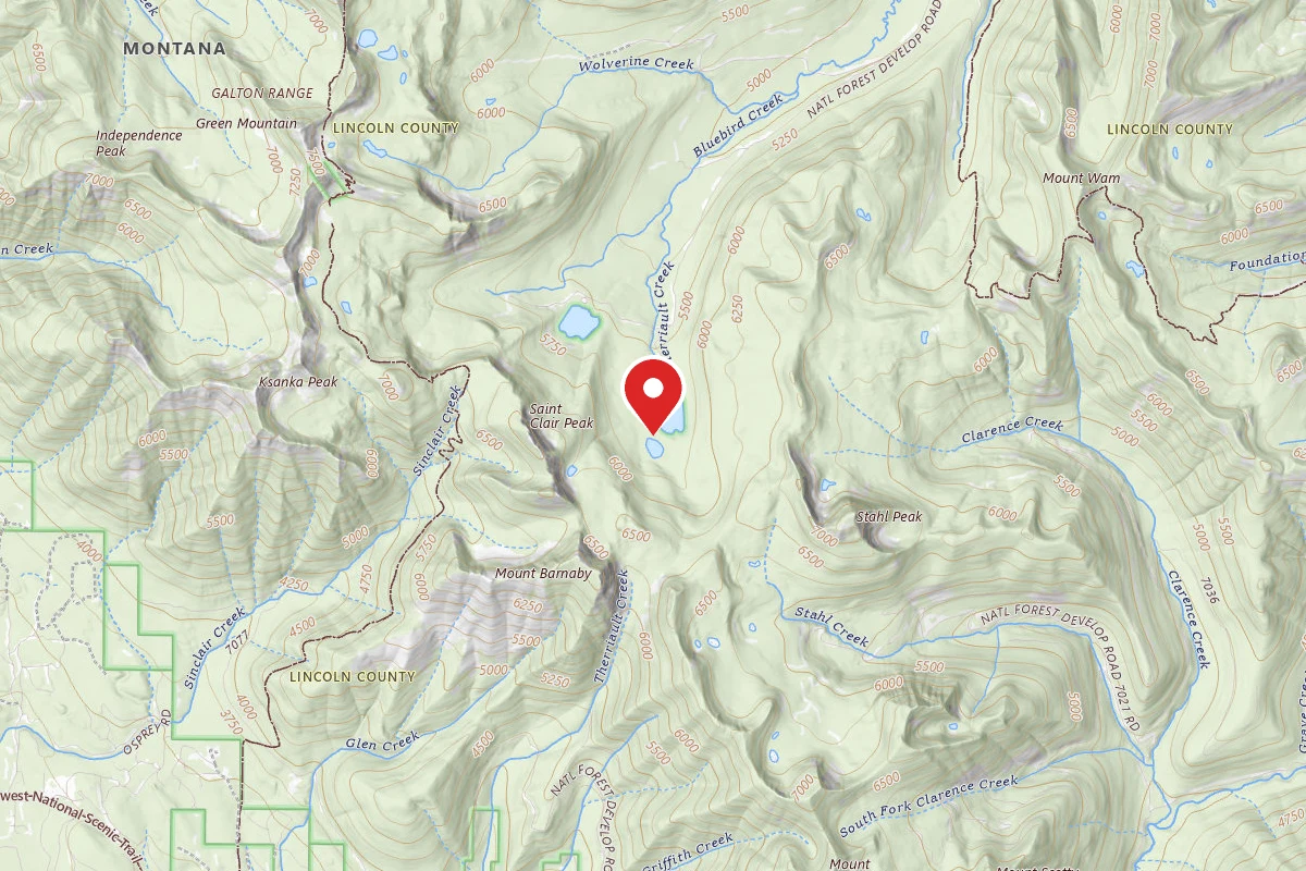 Kootenai Dispersed Campsite BIG T LAKE LOOP TR 86 SITE 1