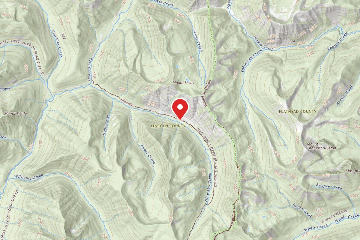 Kootenai Dispersed Campsite TR74 SITE 1