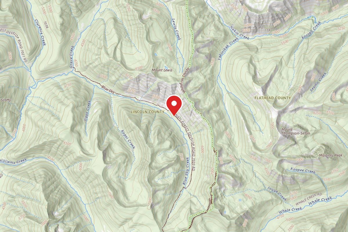 Kootenai Dispersed Campsite TR74 SITE 2