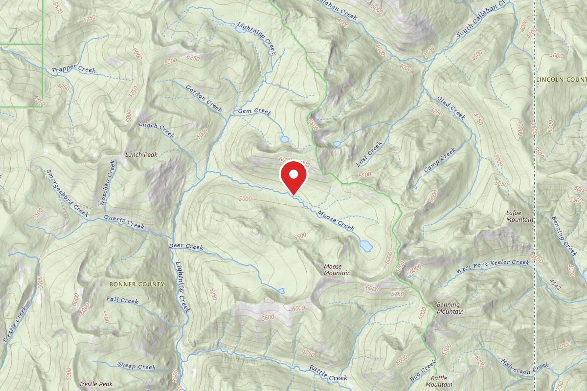 Idaho Panhandle Dispersed Campsite UPPER LIGHTNING -14