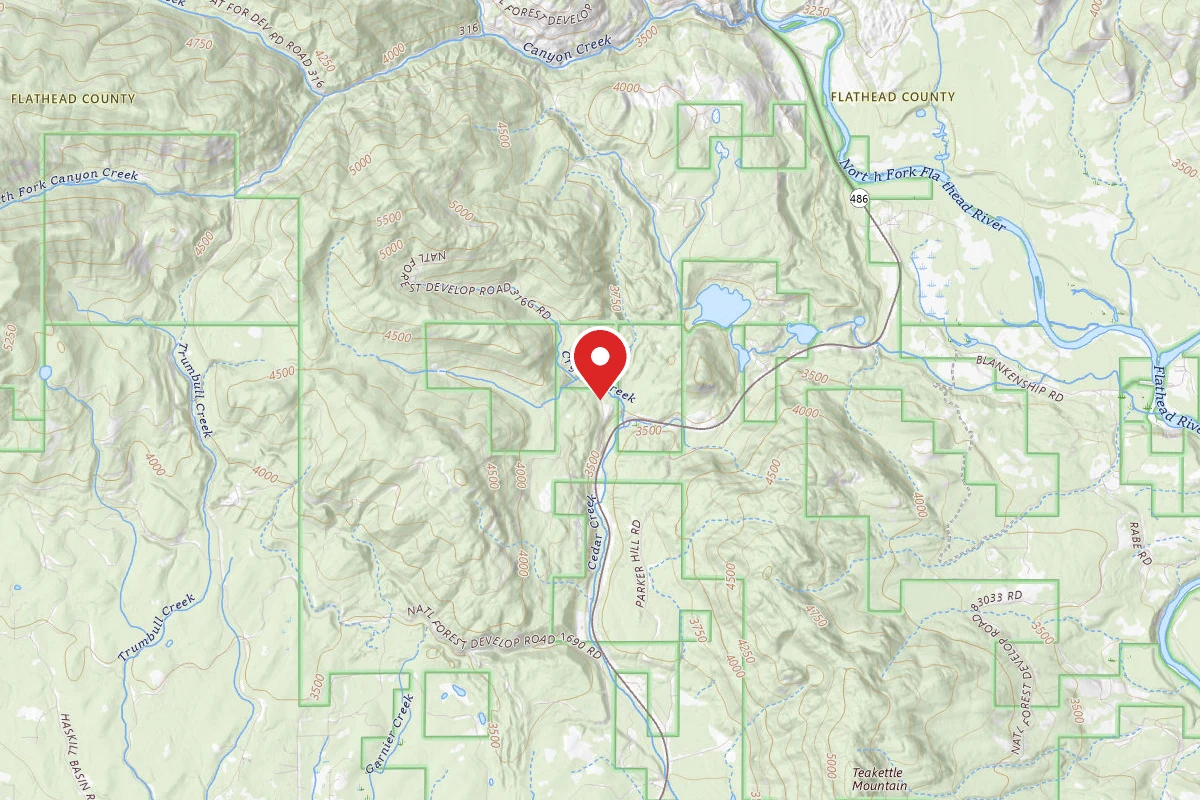 Flathead NF Dispersed - Canyon Creek