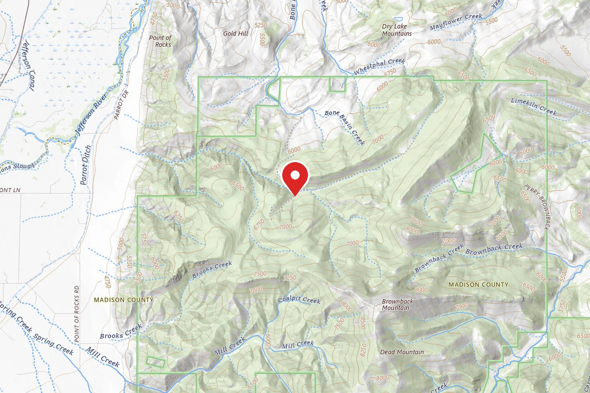 Beaverhead-Deerlodge Dispersed Campsite BONE BASIN PERRY CYN-071