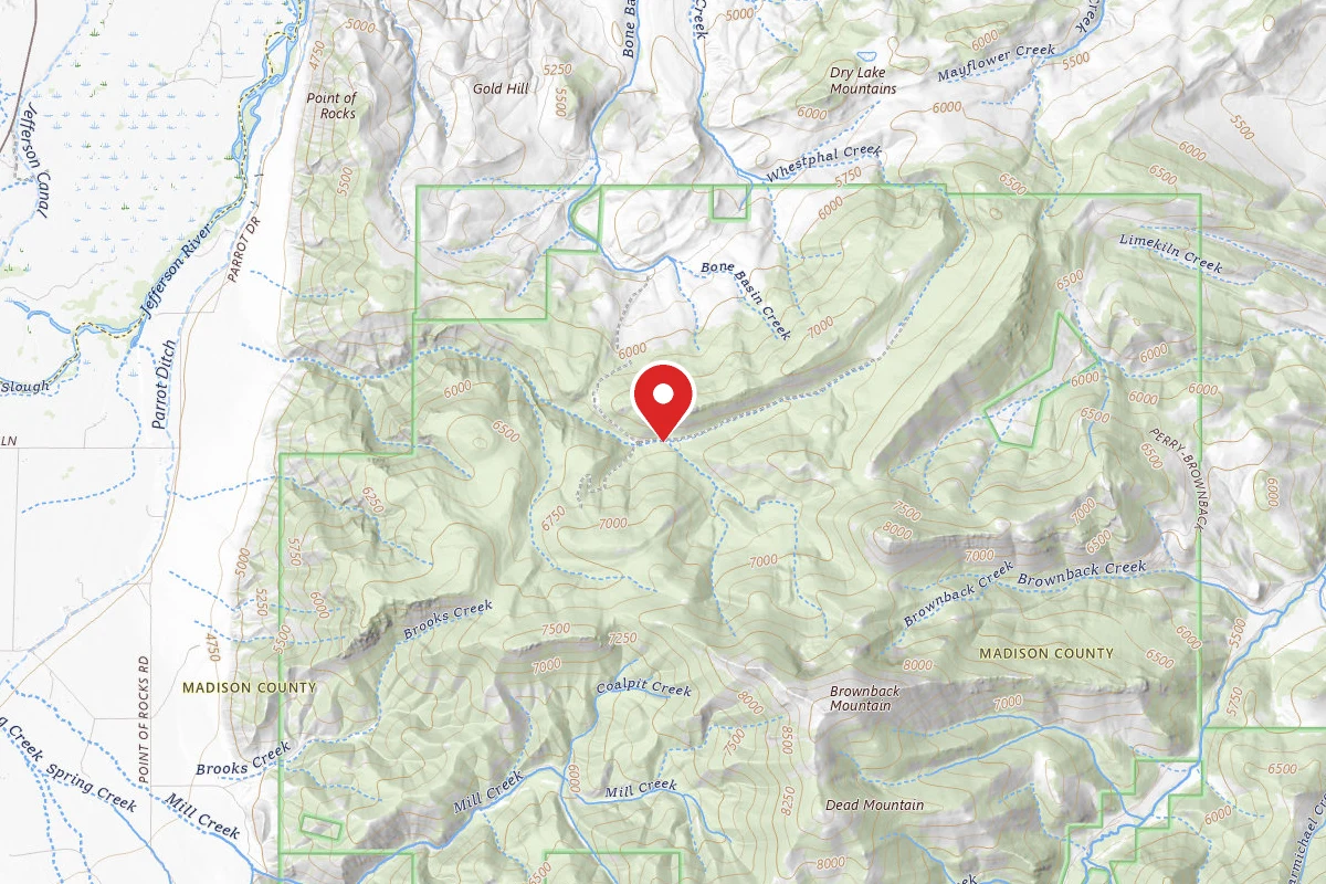 Beaverhead-Deerlodge Dispersed Campsite BONE BASIN PERRY CYN-072