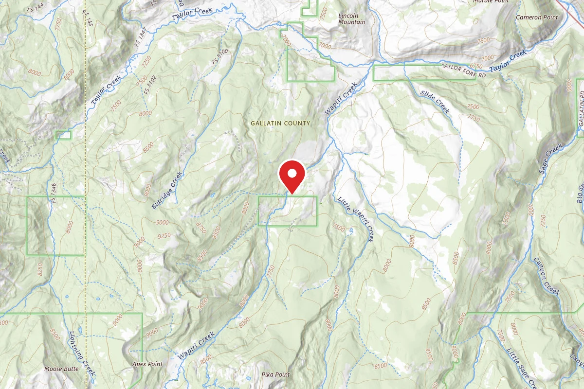 Custer Gallatin Dispersed Campsite ABOVEWAPITICABIN066