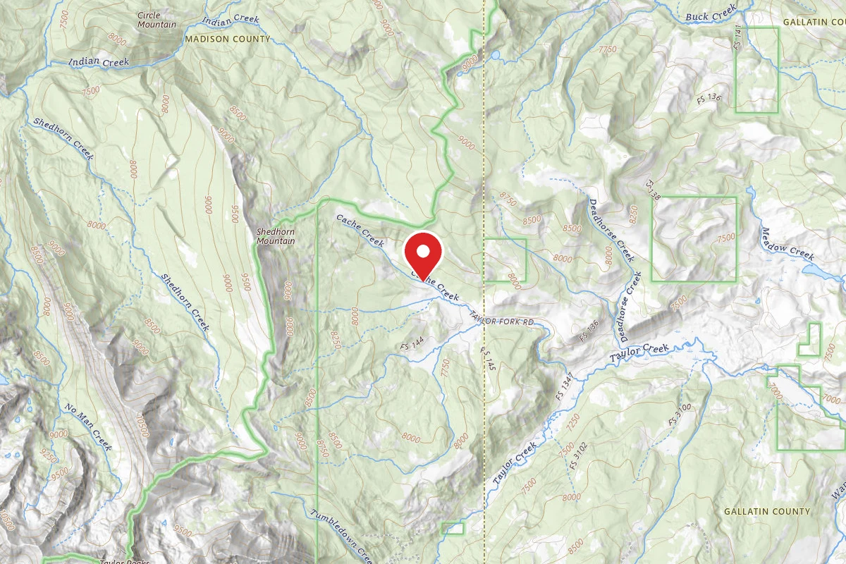 Custer Gallatin Dispersed Campsite CACHE CREEK 1