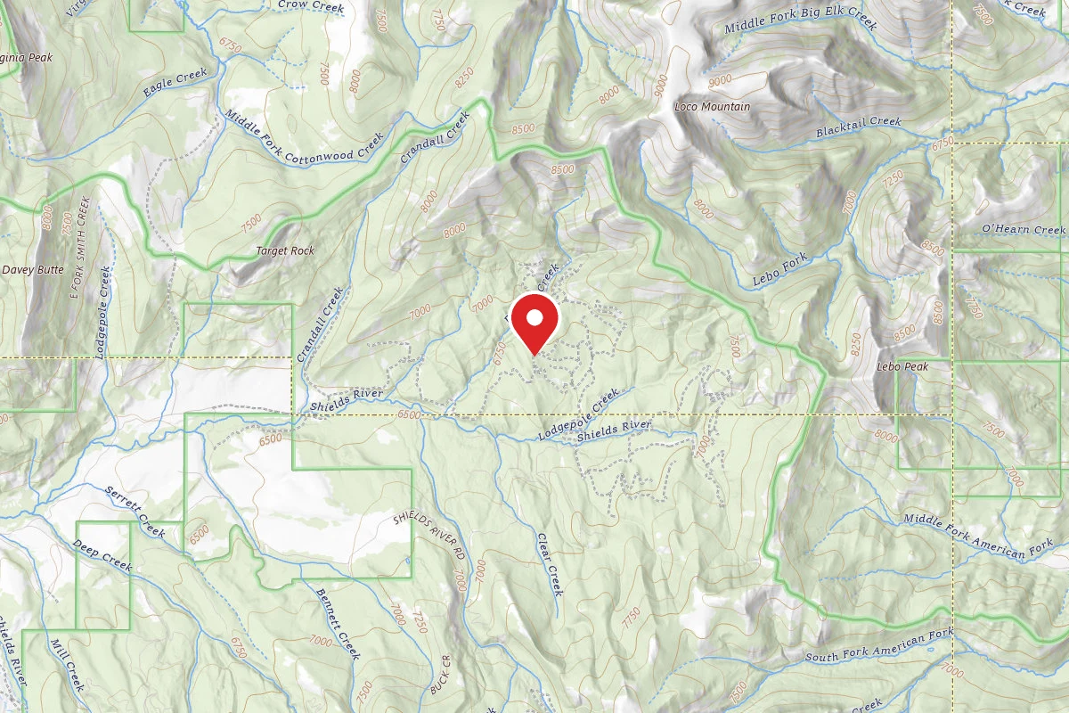 Custer Gallatin Dispersed Campsite SHIELDSLOOP11