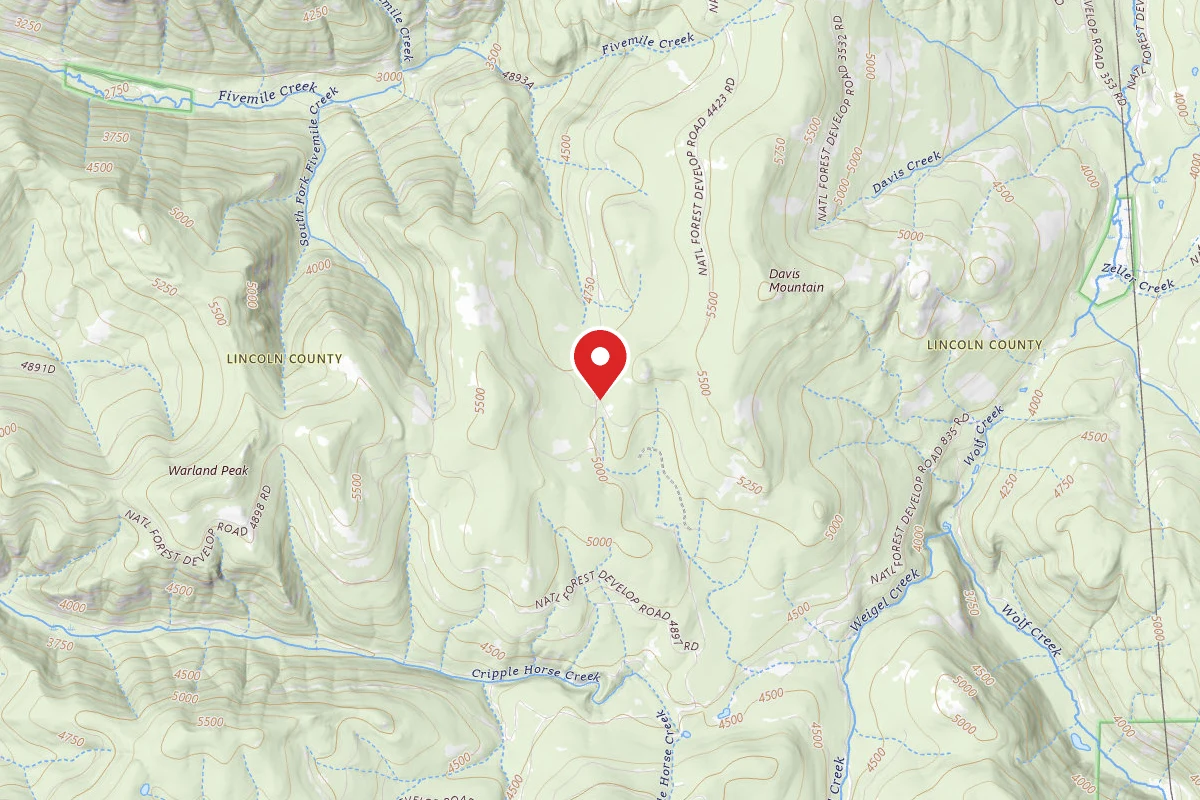 Kootenai Dispersed Campsite RD 4424 SITE 1