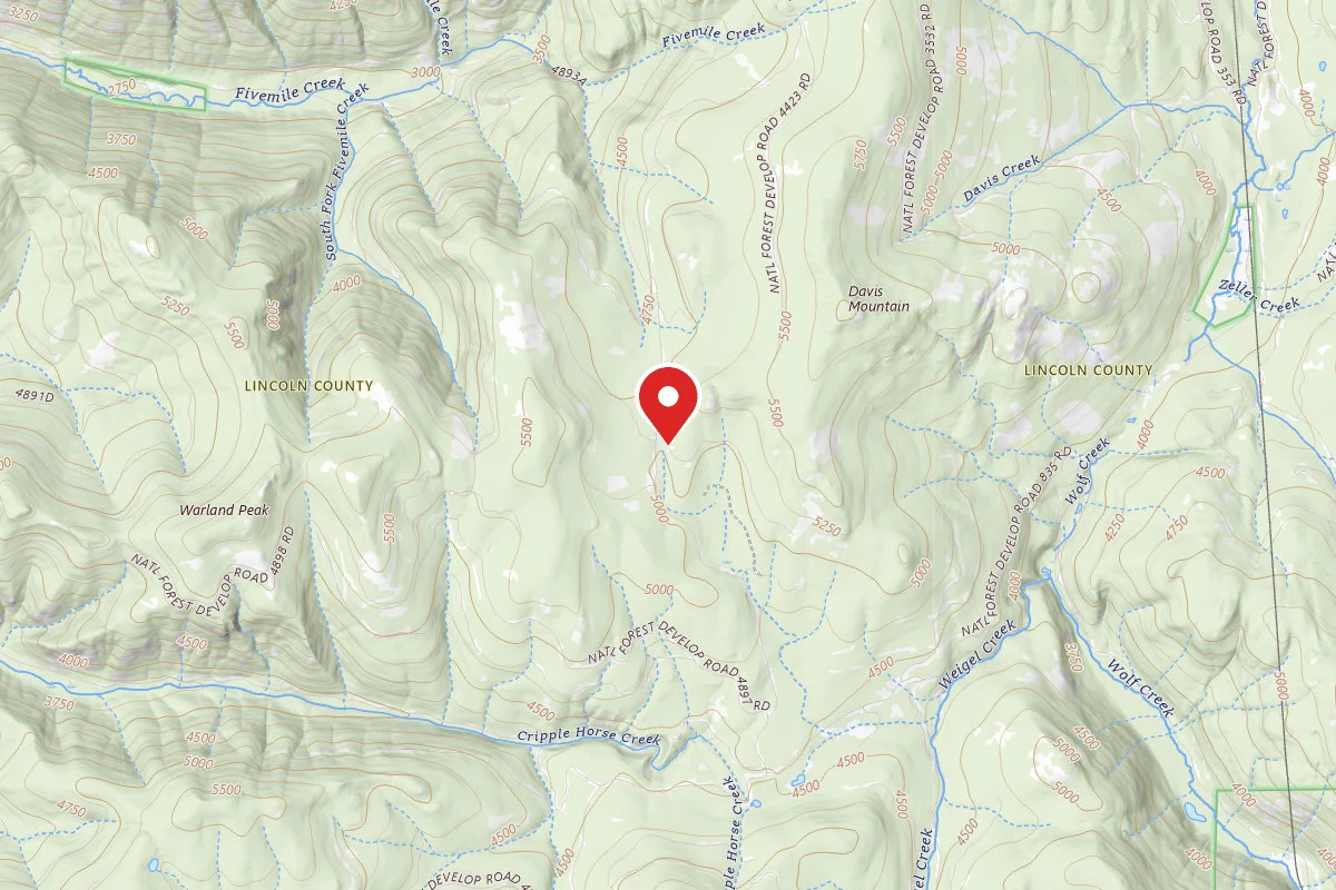 Kootenai Dispersed Campsite RD 4424C SITE 3