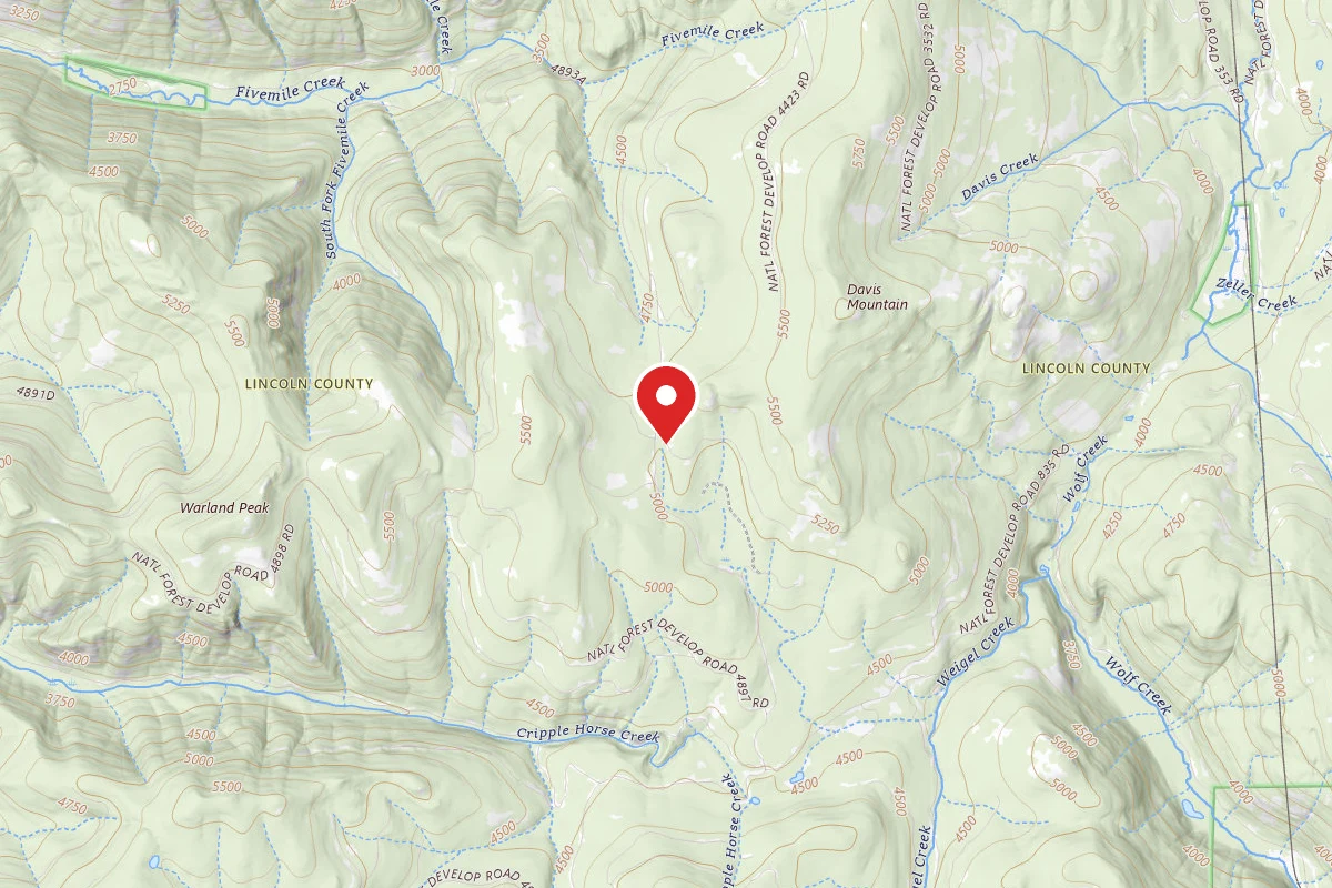 Kootenai Dispersed Campsite RD 4424C SITE 4