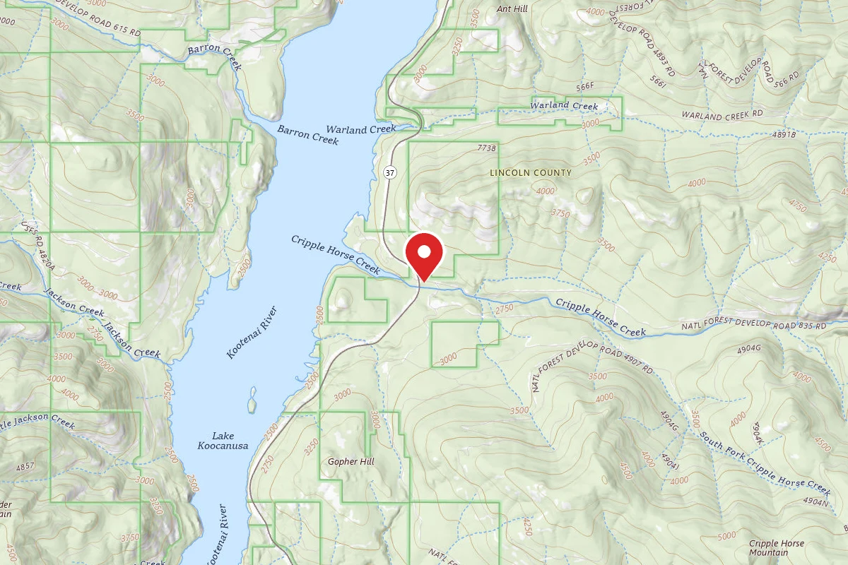 Kootenai Dispersed Campsite RD835 SITE 1
