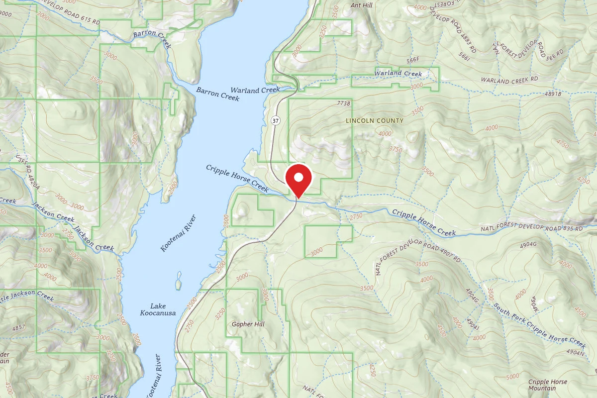 Kootenai Dispersed Campsite RD835 SITE 2