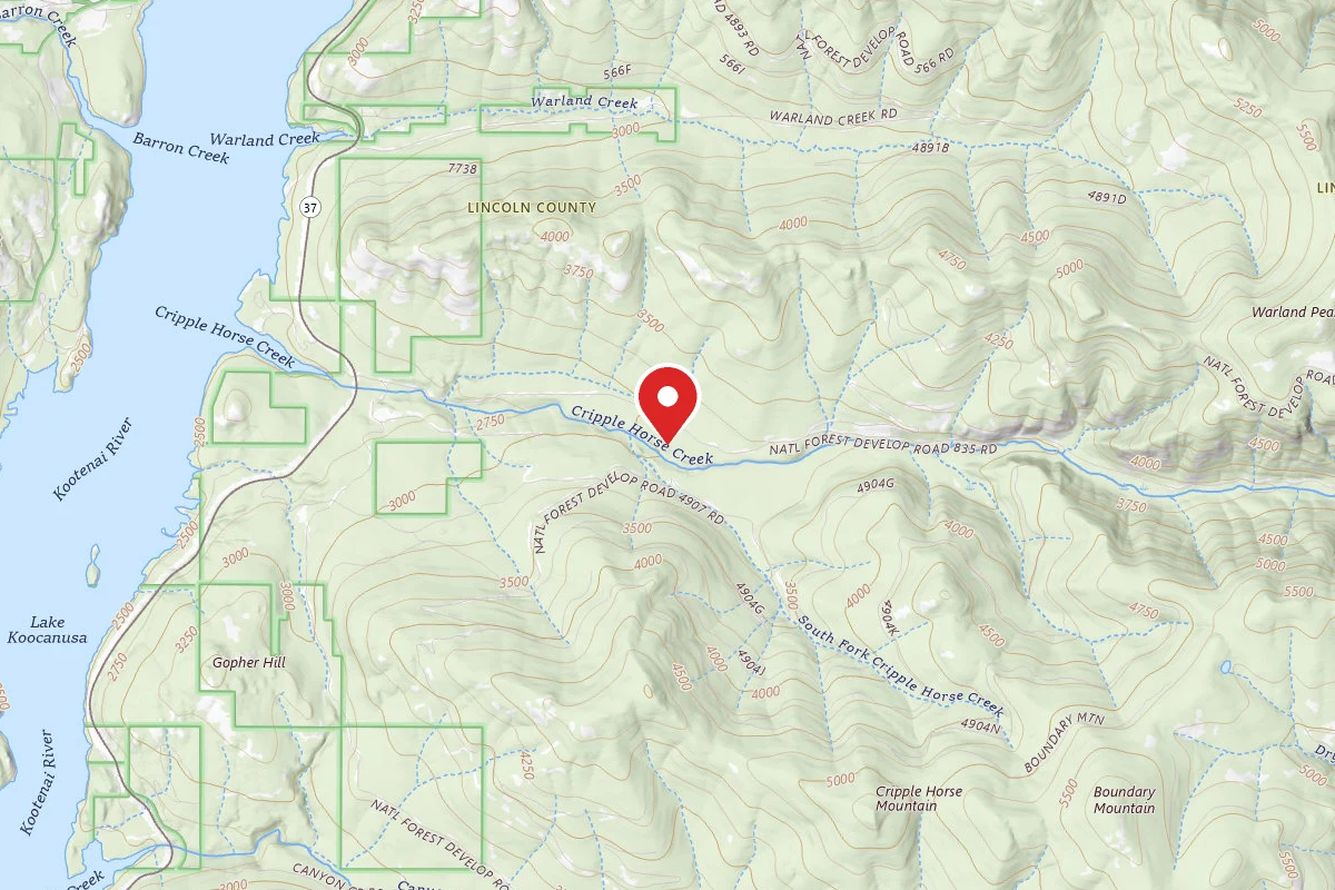 Kootenai Dispersed Campsite RD4906B SITE 2