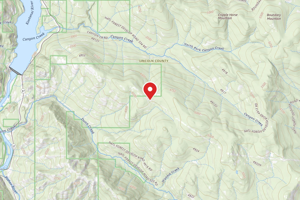Kootenai Dispersed Campsite RD 4913 SITE 1