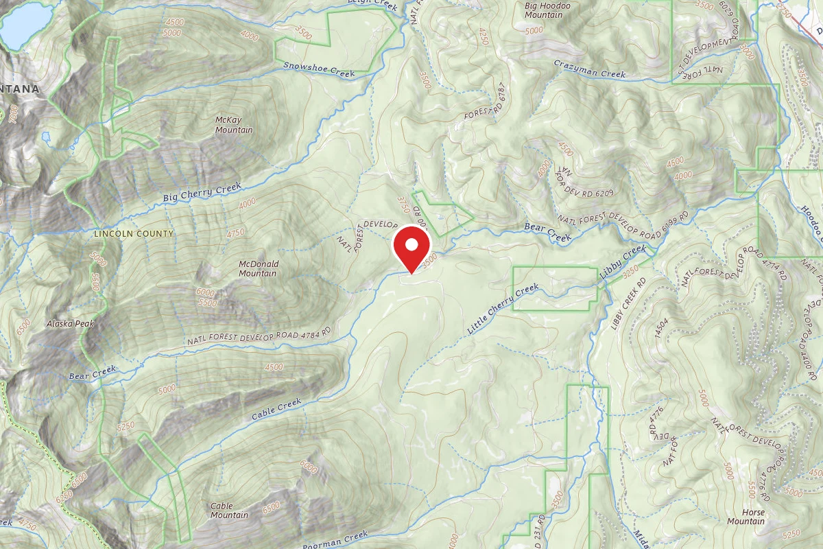 Kootenai Dispersed Campsite RD 6212 SITE 2