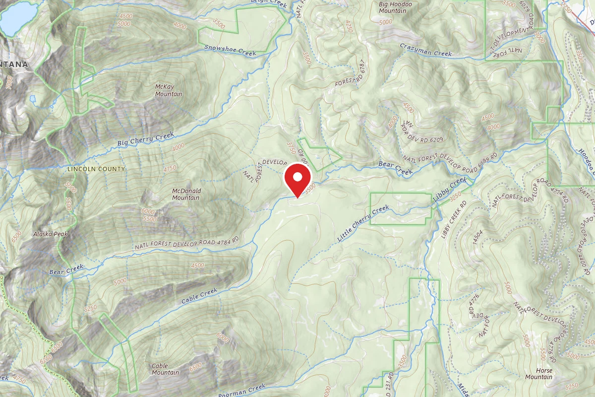Kootenai Dispersed Campsite RD 6212 SITE 1