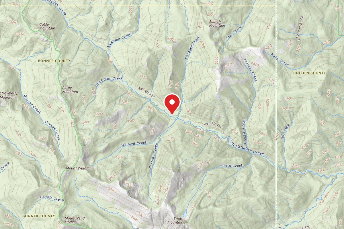 Kootenai Dispersed Campsite RD 427 - 2