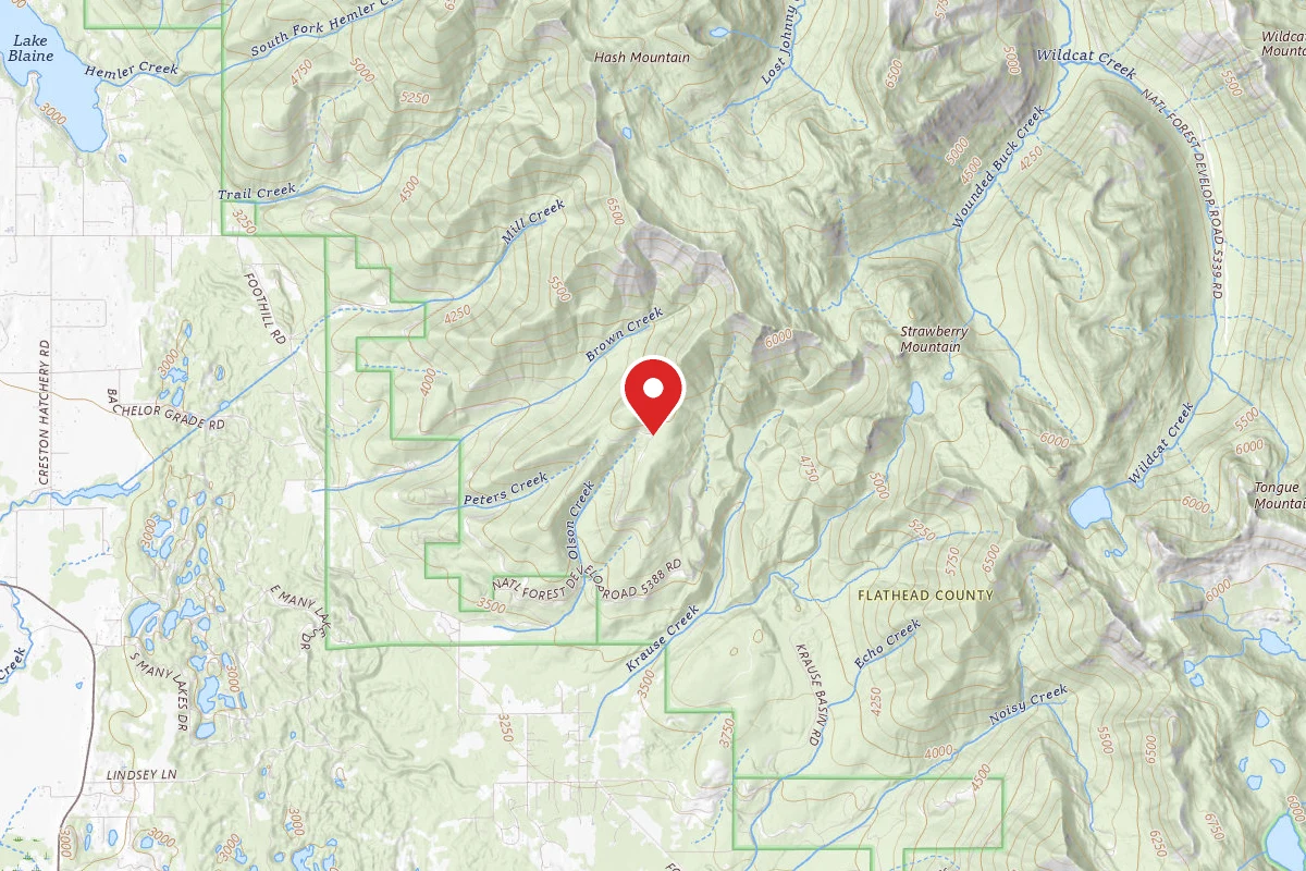 Flathead Dispersed Campsite 5385 5388 -3 PETERS RIDGE TH