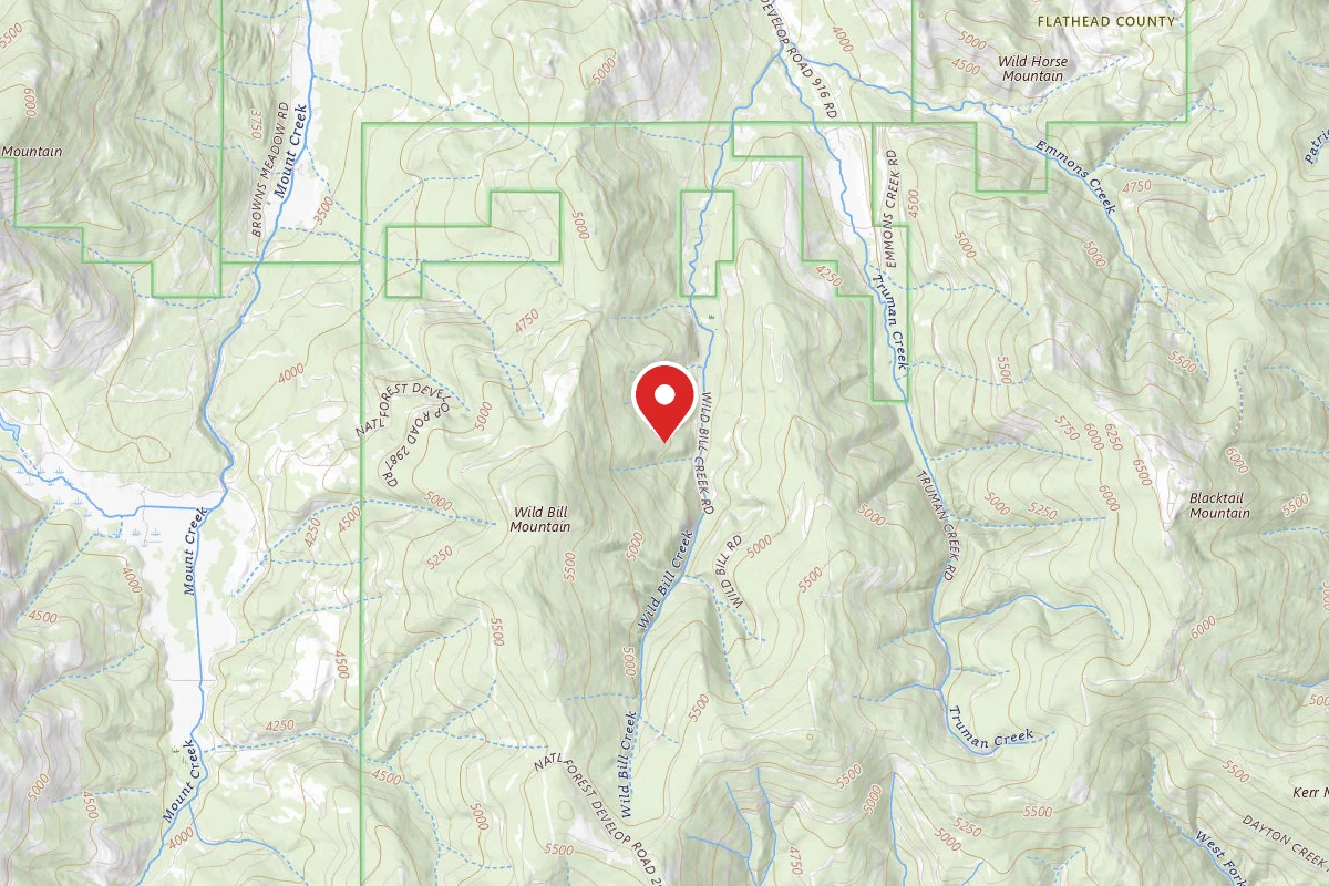Flathead Dispersed Campsite 213-9662-1 WILD BILL AREA