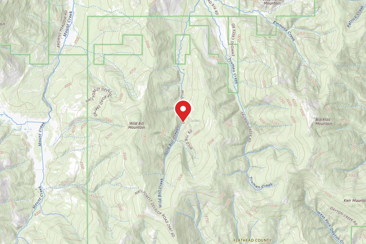 Flathead Dispersed Campsite 213-4 WILD BILL AREA