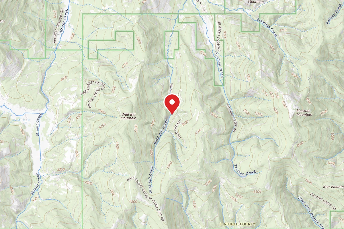 Flathead Dispersed Campsite 213-5 WILD BILL AREA