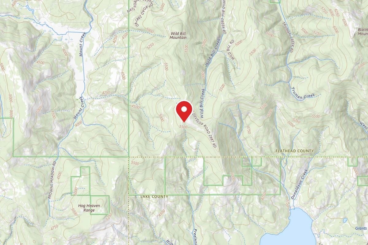 Flathead Dispersed Campsite 2987-10114-1 W. BILL TO BROWNS MDW