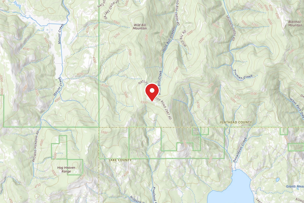 Flathead Dispersed Campsite 2987-10114-2 W. BILL TO BROWNS MDW