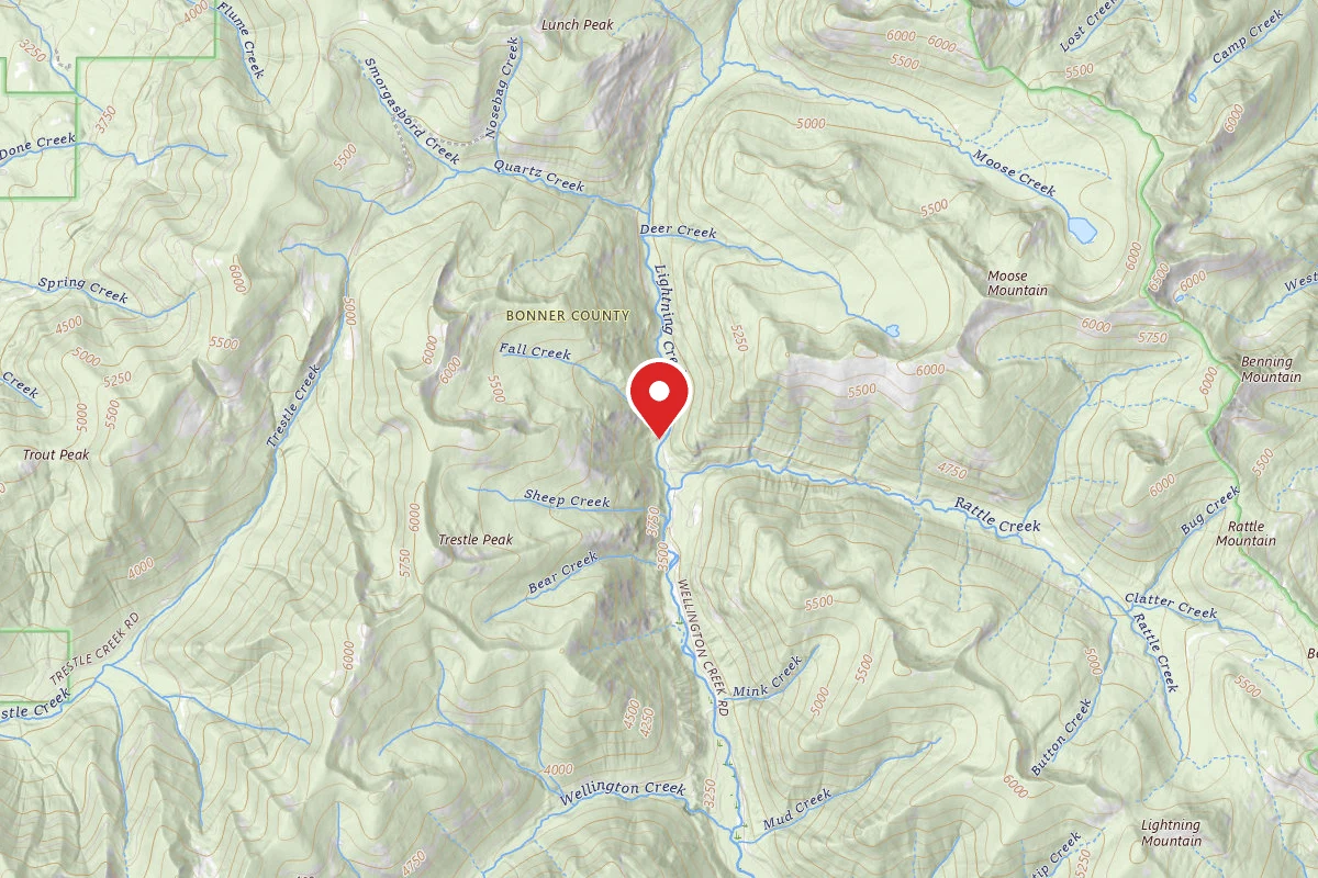 Idaho Panhandle Dispersed Campsite UPPER LIGHTNING 1D