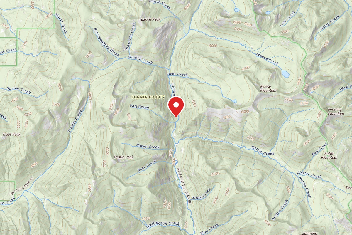 Idaho Panhandle Dispersed Campsite UPPER LIGHTNING 2