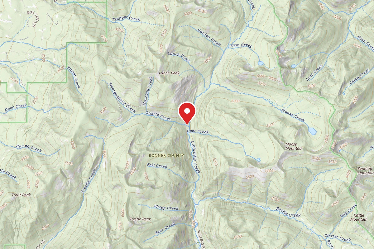 Idaho Panhandle Dispersed Campsite UPPER LIGHTNING 3A