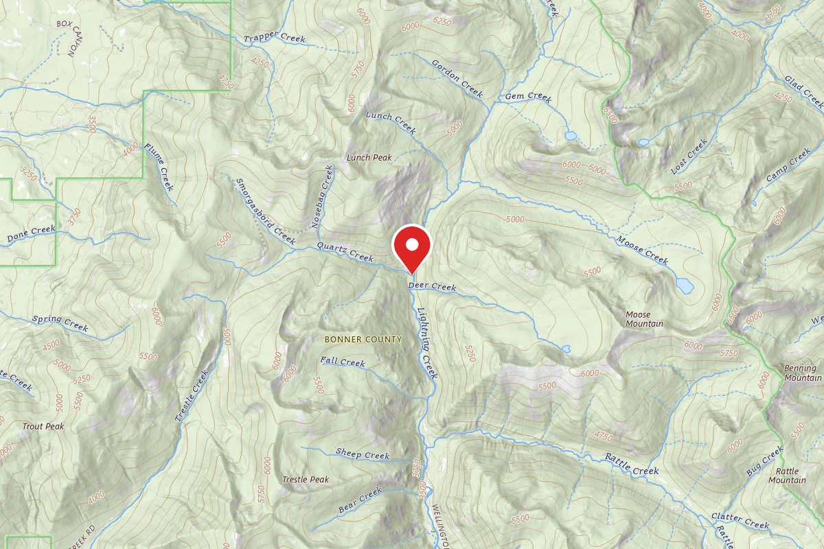 Idaho Panhandle Dispersed Campsite UPPER LIGHTNING-3C