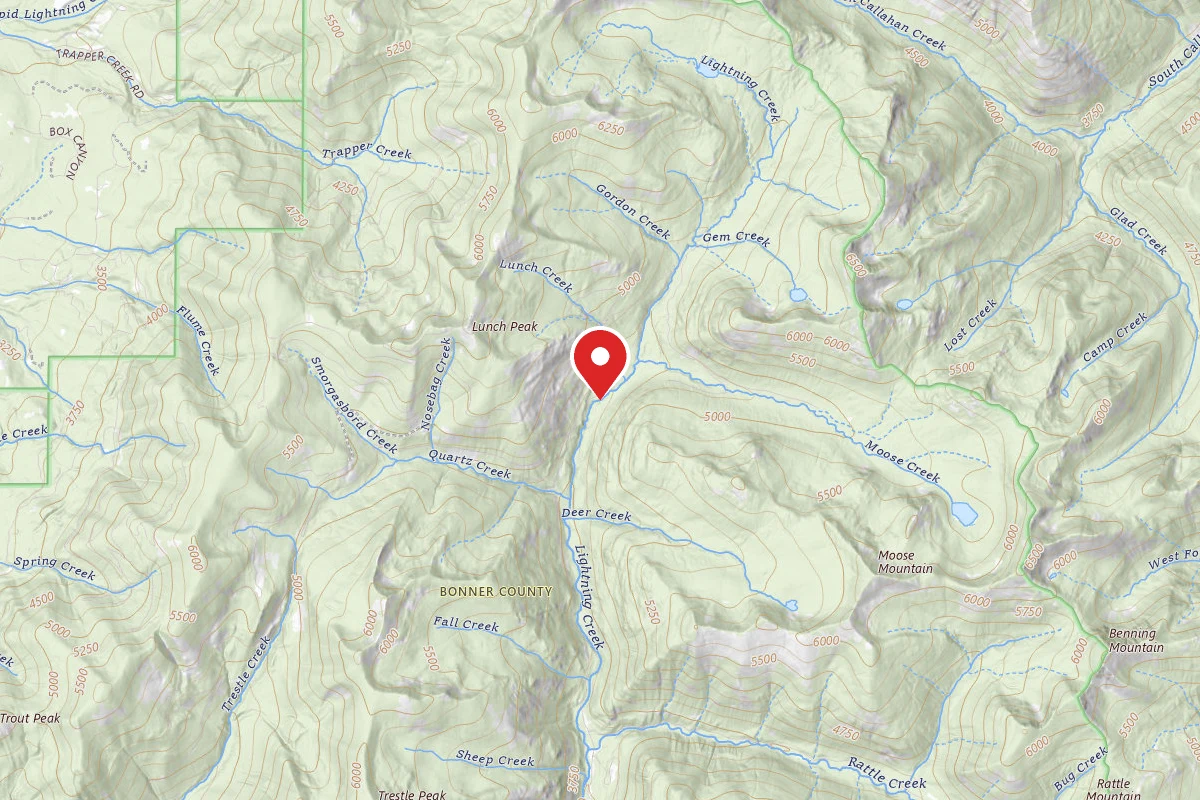 Idaho Panhandle Dispersed Campsite UPPER LIGHTNING -4B