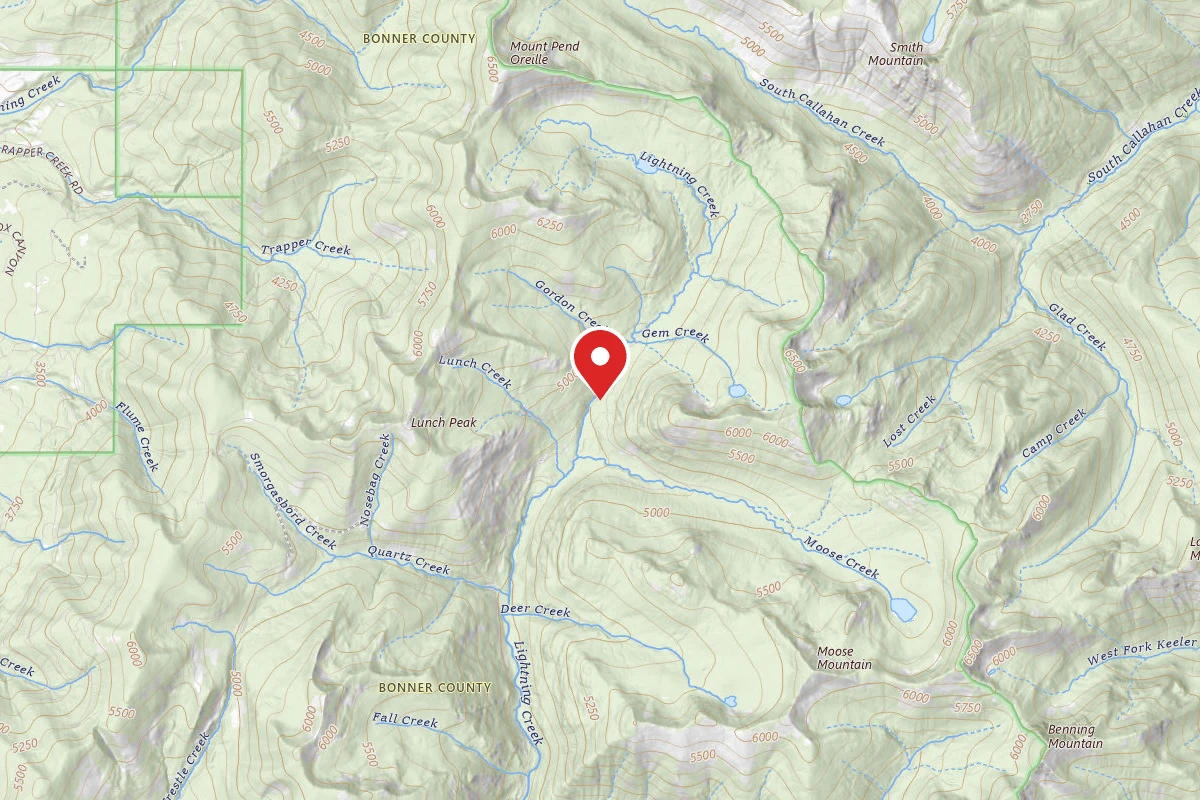 Idaho Panhandle Dispersed Campsite UPPER LIGHTNING -10