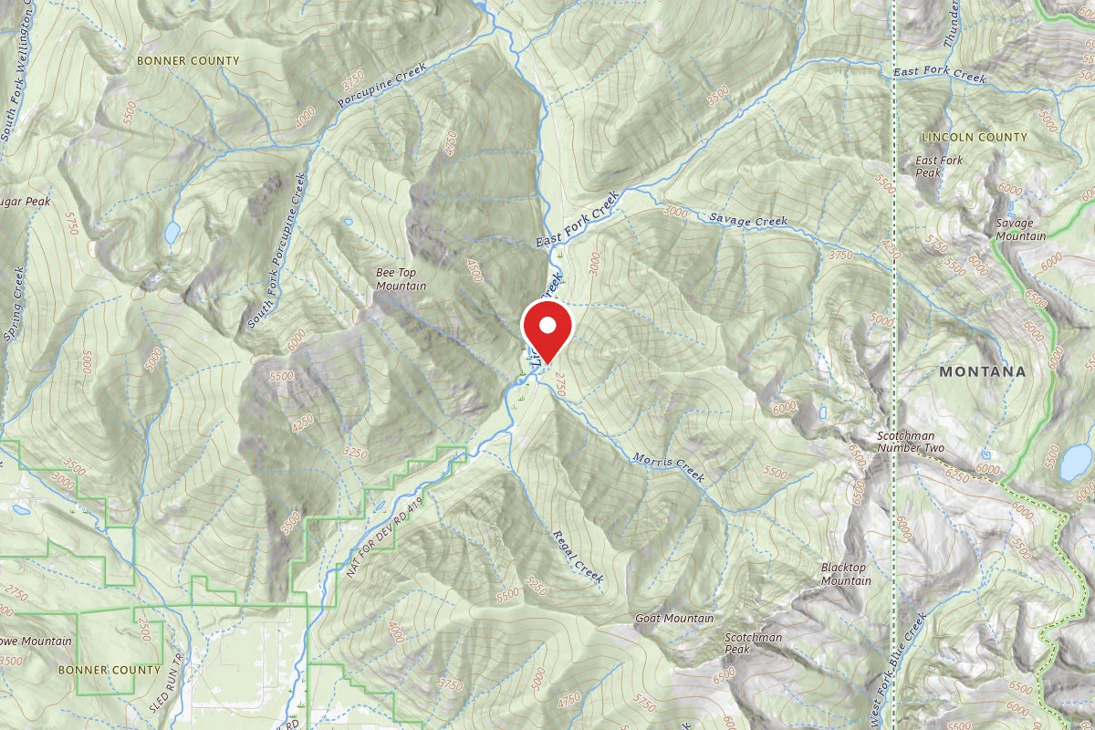 Idaho Panhandle Dispersed Campsite LOW LIGHTNING 04