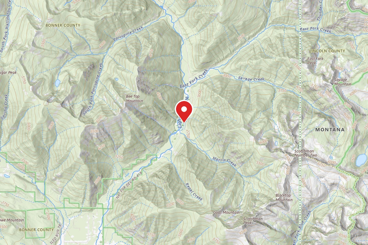 Idaho Panhandle Dispersed Campsite 05A